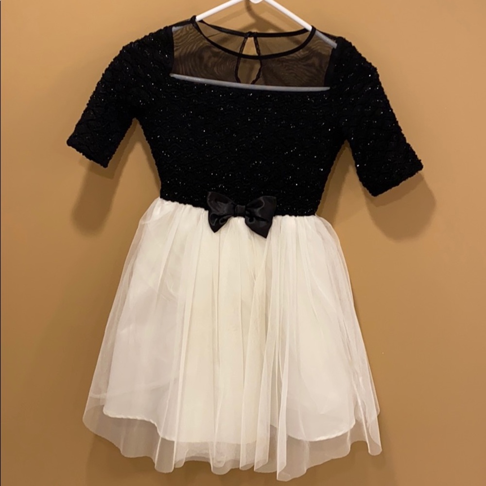 ZENZI Black & Cream Tulle Dress